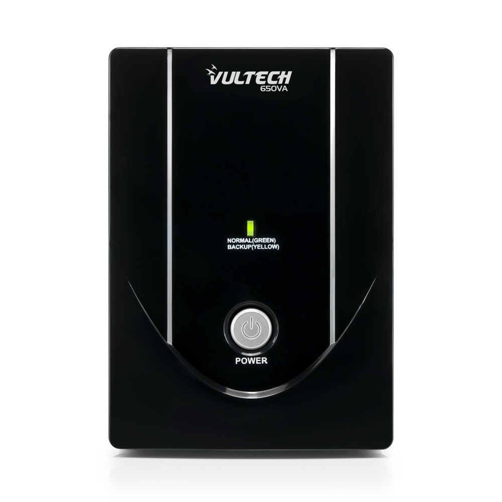 Vultech UPS650VA-LITE Gruppo di Continuità A Linea Interattiva 0,65 kVA 360 W con 2 Prese Bipasso 10-16A/Schuko e Funzione Overload