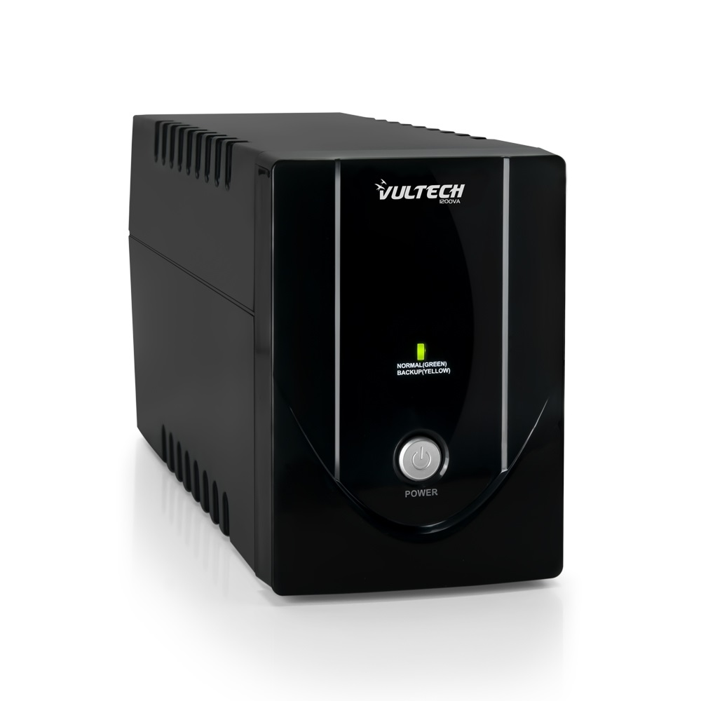 Vultech UPS1200VA-LITE Gruppo di Continuità A Linea Interattiva 1,2 kVA 600 W con 2 Prese Schuko e 1 Presa IEC13