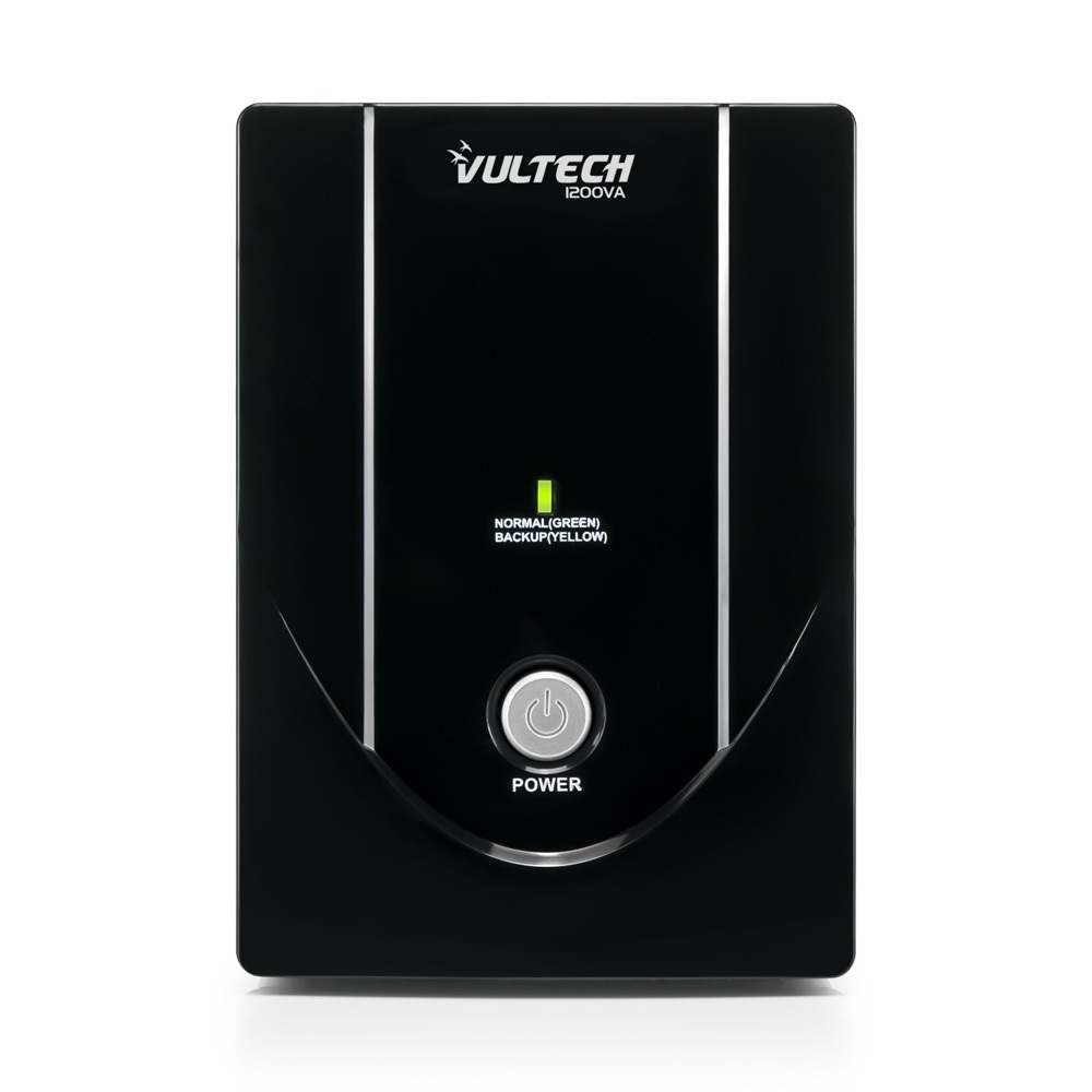 Vultech UPS1200VA-LITE Gruppo di Continuità A Linea Interattiva 1,2 kVA 600 W con 2 Prese Schuko e 1 Presa IEC13