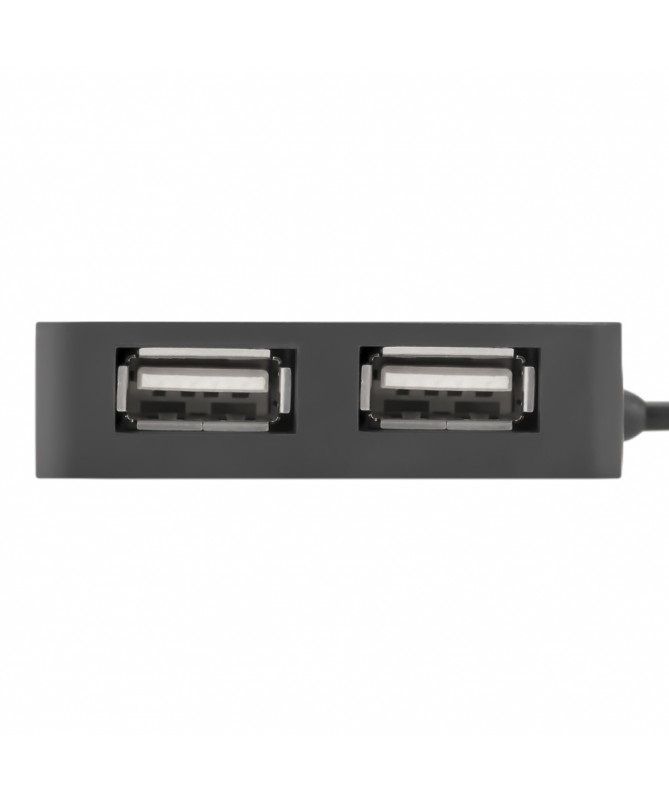 Vultech Hub 4 Porte USB 2.0 HU-04USB2 - Velocità fino a 480 Mbps, Nero, Plastica
