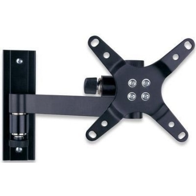 Techly Supporto a Muro Inclinabile per TV LED LCD 13-30'' con 2 Snodi, Nero