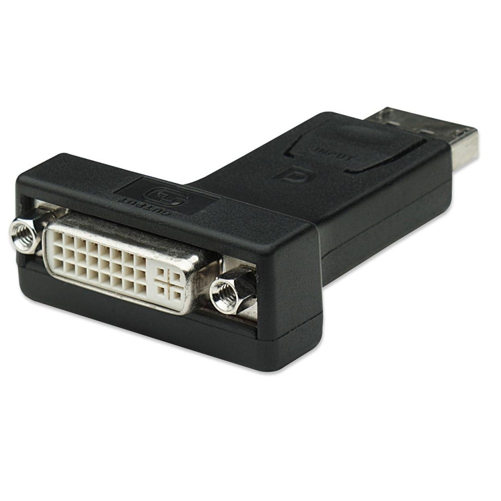 Techly Adattatore DisplayPort DP Maschio a DVI-I 24 5 Femmina Nero - Converte segnale DisplayPort in DVI-I dual link