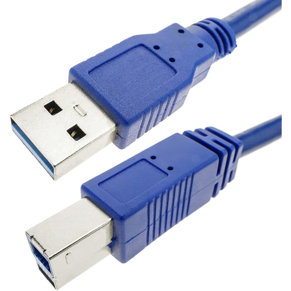 Techly Cavo USB 3.0/3.2 Superspeed A Maschio/B Maschio 2 m Blu - Velocità fino a 5 Gbps