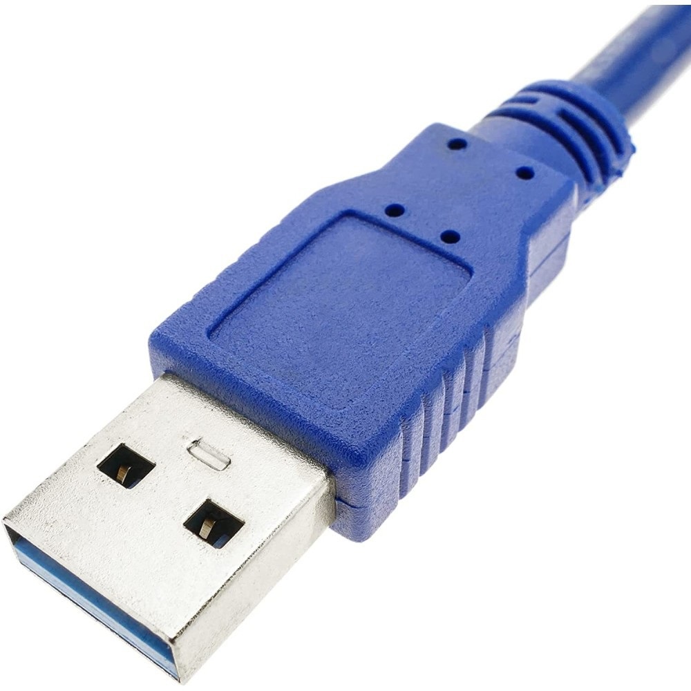 Techly Cavo USB 3.0/3.2 Superspeed A Maschio/B Maschio 2 m Blu - Velocità fino a 5 Gbps
