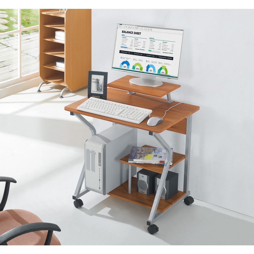 Techly Scrivania per Computer Compatta ICA-TB 218 - Alta Funzionalità, Design Semplice e Rivestimento Resistente in PVC