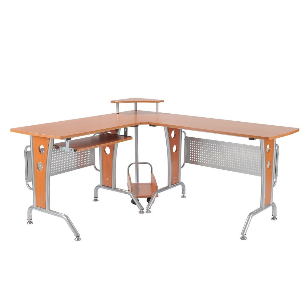 Techly Scrivania per Computer Angolare in Ciliegio (ICA-TB 3806A)