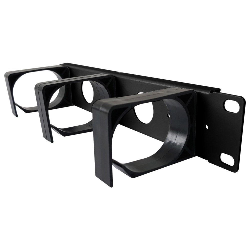 Techly Professional Pannello Passacavi 1U per Armadio 10'' Nero con Anelli Passacavo