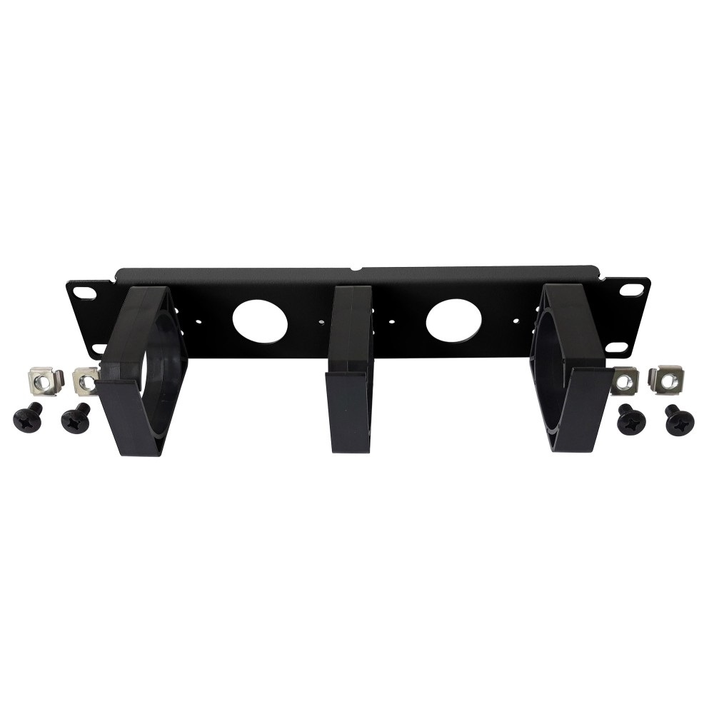 Techly Professional Pannello Passacavi 1U per Armadio 10'' Nero con Anelli Passacavo