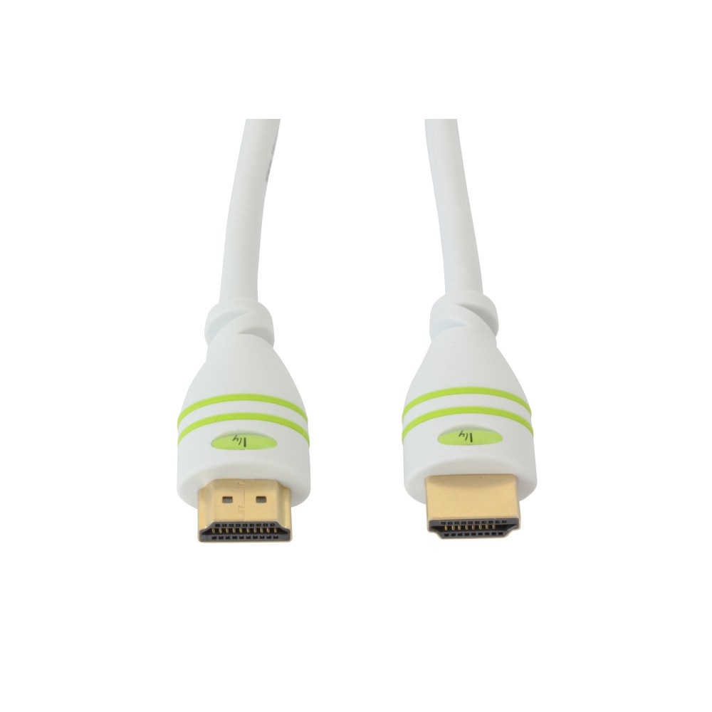 Techly Cavo HDMI High Speed con Ethernet A/A M/M 5 m Bianco - Ultra HD 4K, Connettori Dorati