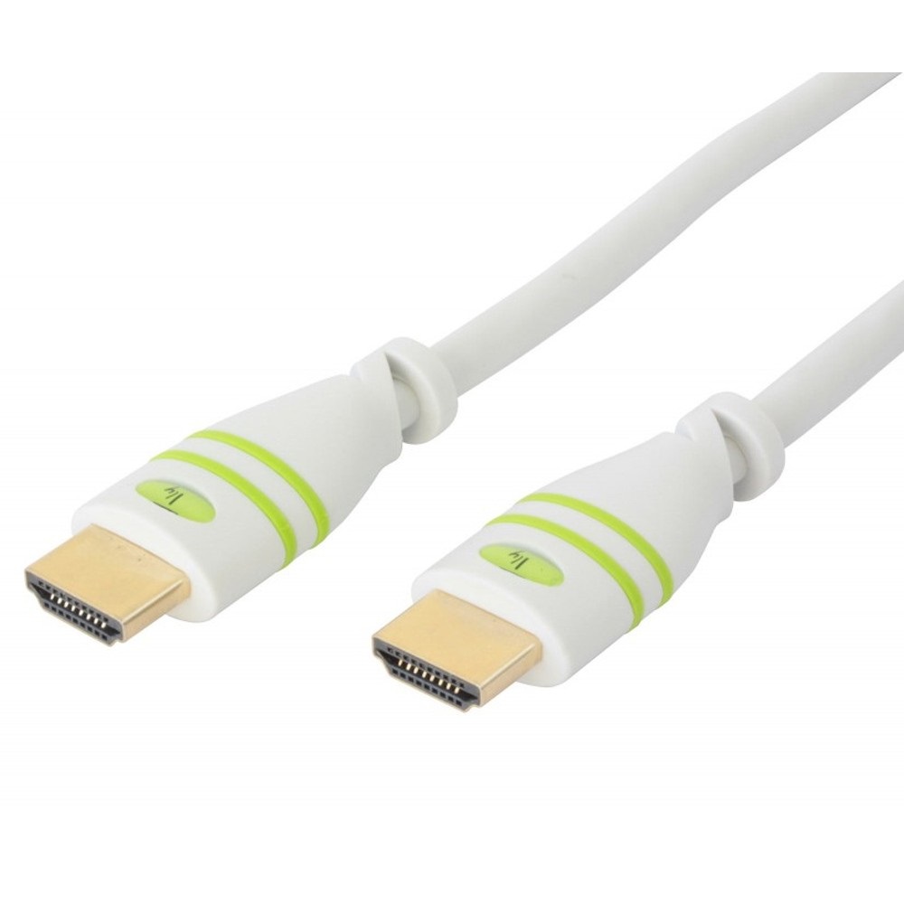 Techly Cavo HDMI 1.4 M/M Bianco ad Alta Velocità con Ethernet - 1 Metro