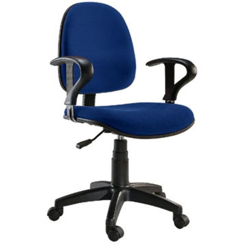 Techly Sedia per Ufficio Easy Blu con Braccioli e Regolazione Pneumatica