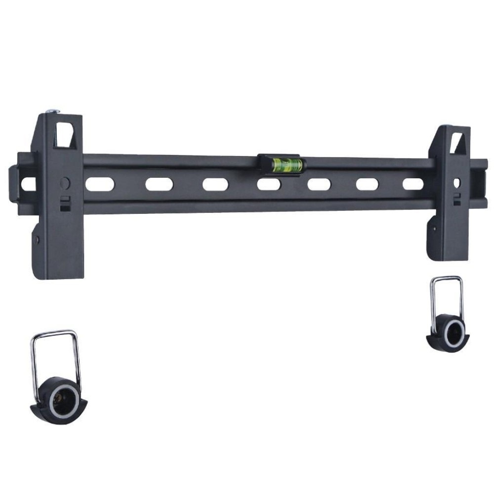 Techly Staffa Muro Fissa Slim per TV LED LCD 40-65'' Nero - Distanza di soli 23 mm, Installazione Rapida e Gestione Cavi