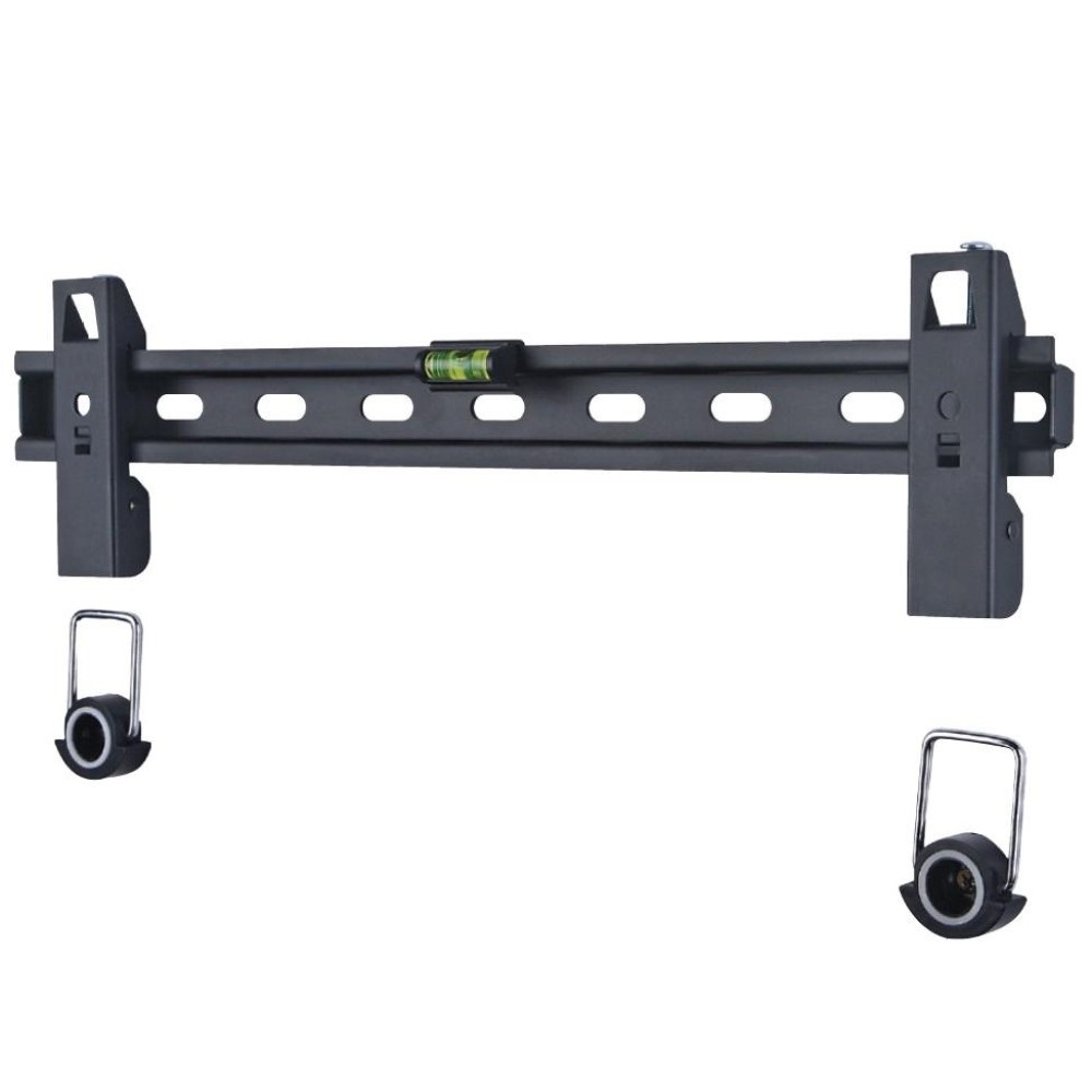 Techly Staffa Muro Fissa Slim per TV LED LCD 40-65'' Nero - Distanza di soli 23 mm, Installazione Rapida e Gestione Cavi