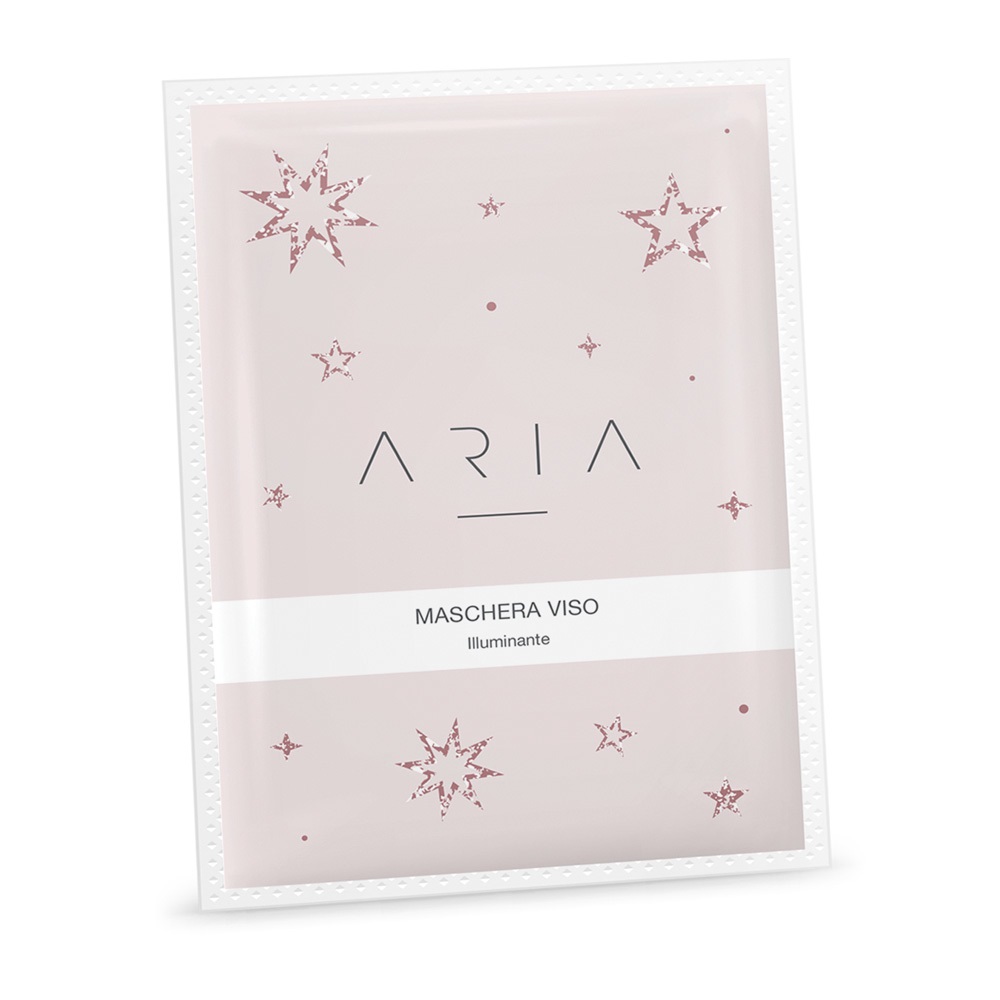 Aria Maschera Viso Illuminante 15 ml - Idratante, Rivitalizzante, con Complesso Multivitaminico e Acqua di Limone