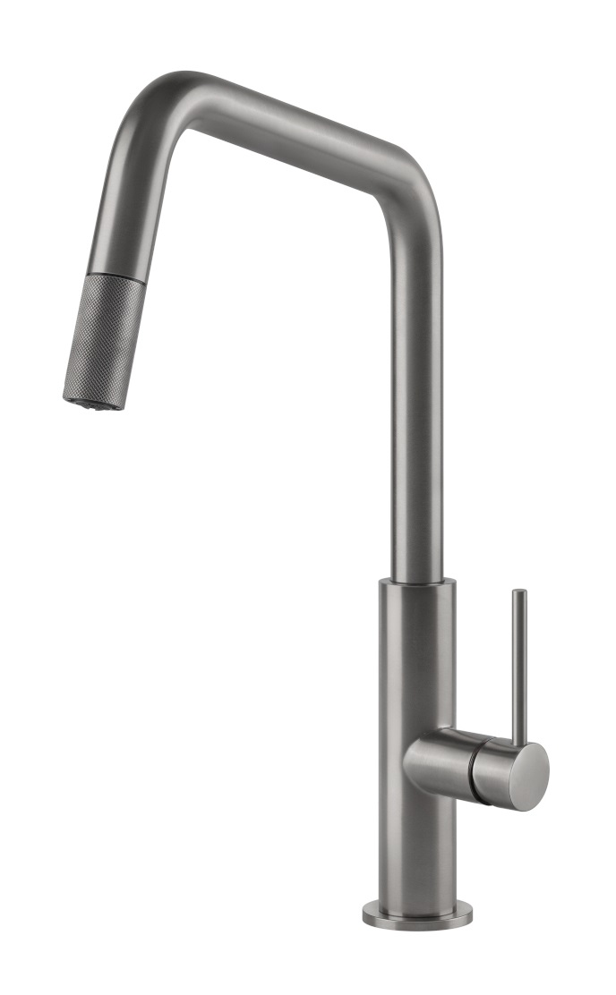 Foster Miscelatore Monocomando KS Plus Satinato con Canna Girevole e Bocca Estraibile - 8522 100