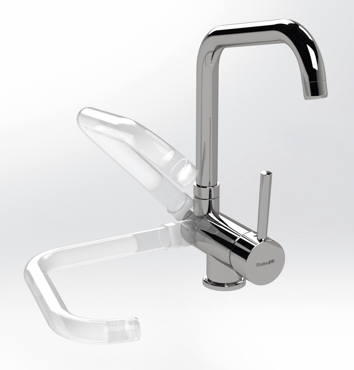 Foster Miscelatore Monocomando Cucina Cromato con Canna Girevole e Abbattibile - 8523000