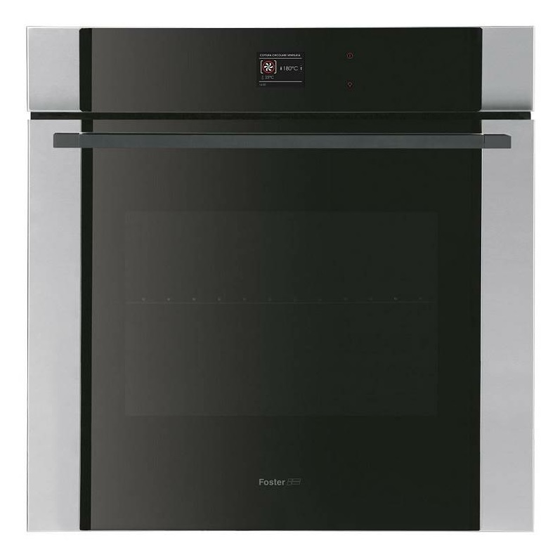 Foster S4001 Forno Elettrico Multifunzione 60x60 cm 65 Litri A Inox Satinato e Vetro Nero