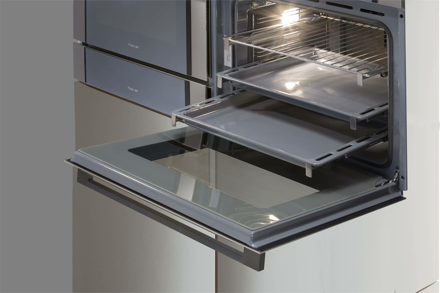 Foster S4001 Forno Elettrico Multifunzione 60x60 cm 65 Litri A Inox Satinato e Vetro Nero