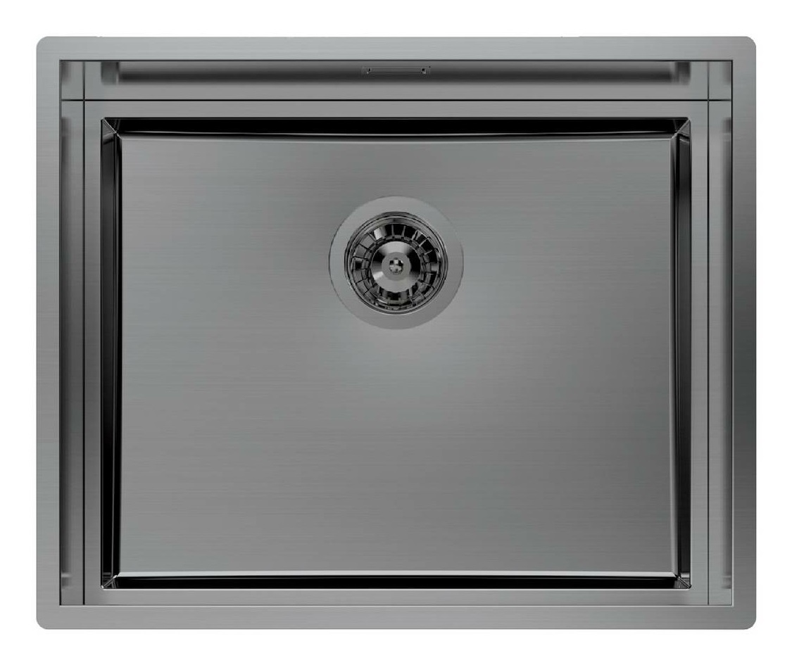 Foster Quadra Evo Lavello Sottotop 1 Vasca 57x47 cm Acciaio Inox AISI 304 Finitura Gun Metal