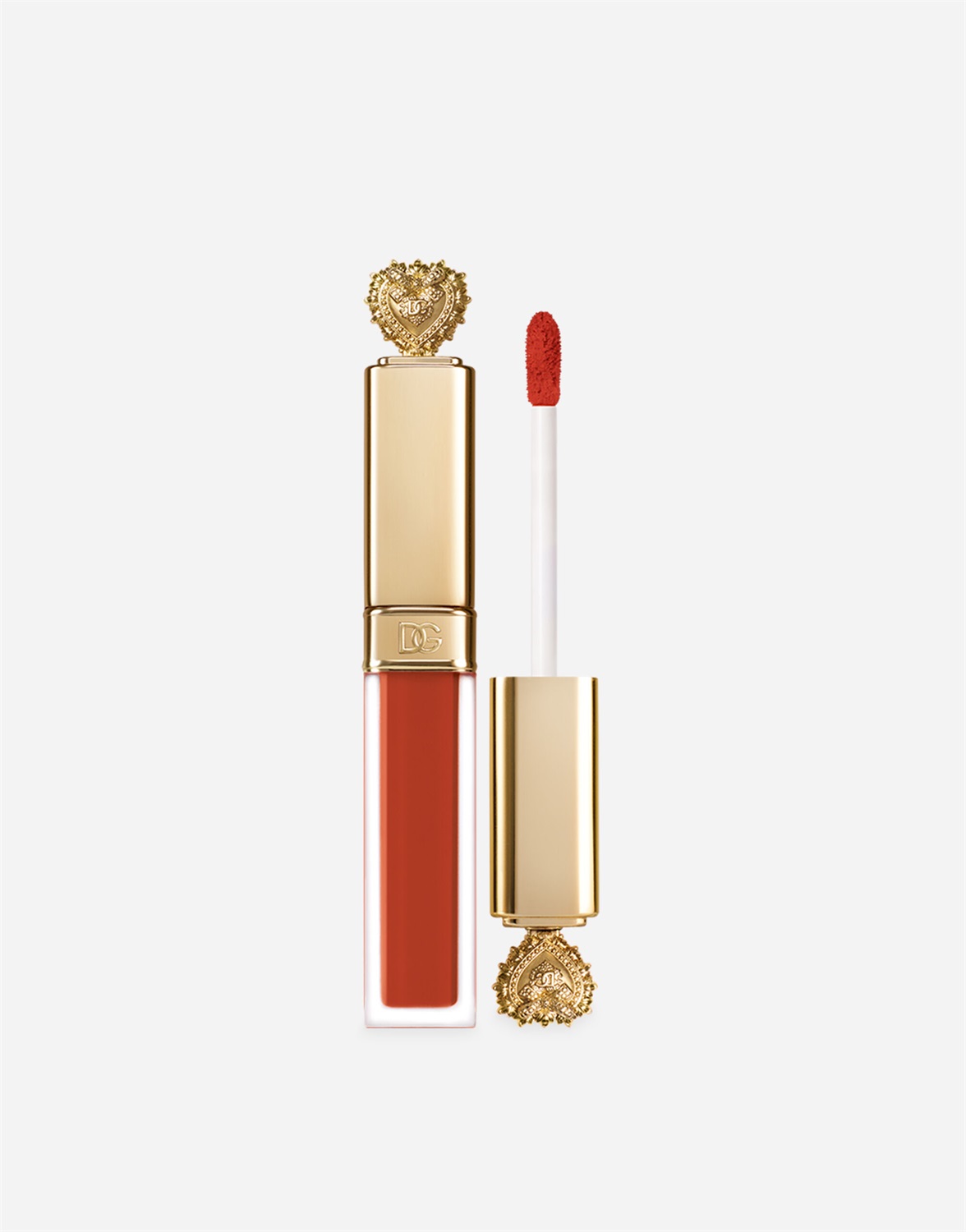 Dolce&Gabbana Devotion Rossetto Liquido in Mousse 300 Felicità - Terracotta Orange, Idratante, No Transfer, 5 ml