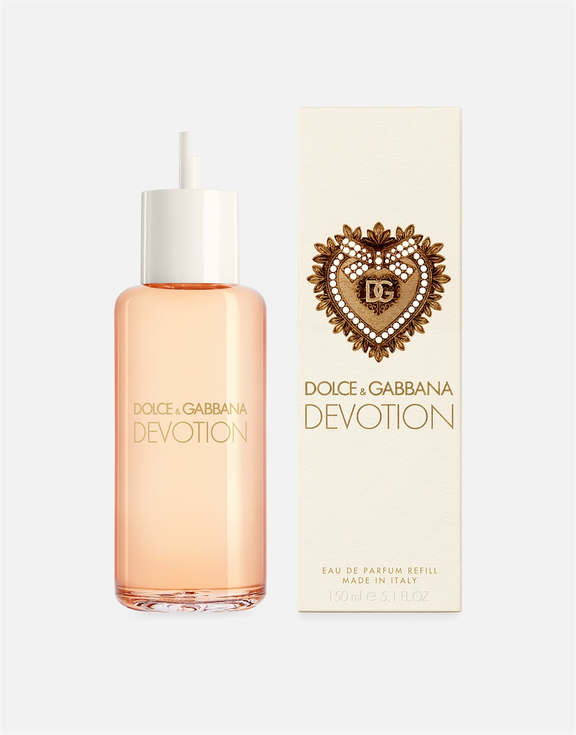 Dolce&Gabbana Devotion Eau de Parfum Ricarica 150 ml - Fragranza Gourmand con Cuore Sacro