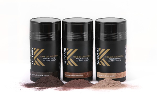 Tricomix Fibre di Cheratina Volumizzanti Black 12g - Contro la Perdita dei Capelli, A Lunga Durata, Polvere per Tutti i Tipi di Capelli