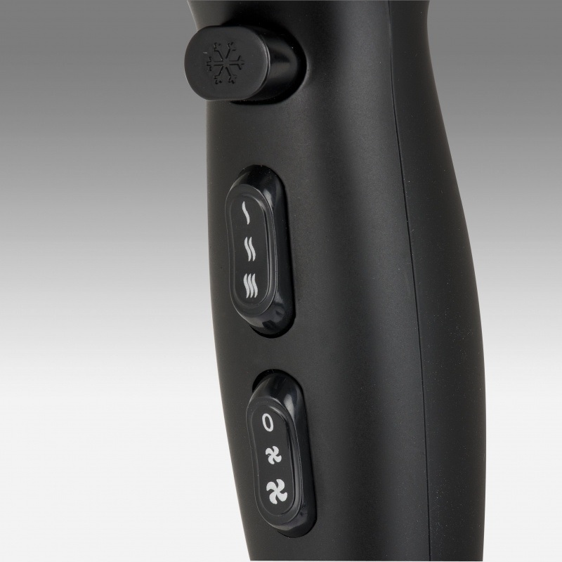 Girmi PH20 Asciugacapelli 2000W, 2 Velocità, 3 Temperature, Funzione Getto d'Aria Fredda, Diffusore Incluso, Nero/Rosso