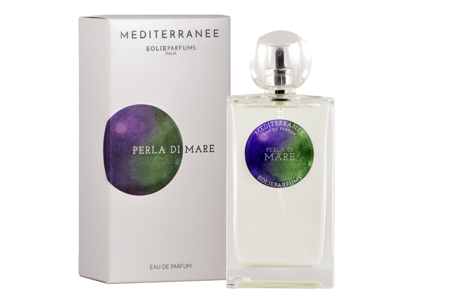 Eolie Parfums Mediterranee Perla di Mare Eau De Parfum 100 ml - Unisex, Note di Eucalipto, Anice Stellato, Timo e Legno di Cedro