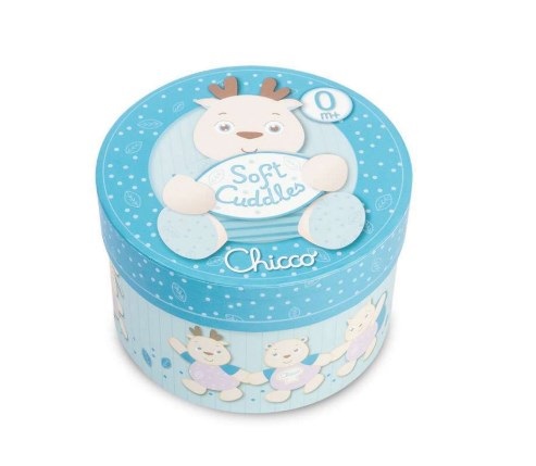 CHICCO Pupazzo Piccolo Soft Cuddles Renna - Morbido Tessuto, Sonaglio Interno, 0m , Confezione Preziosa