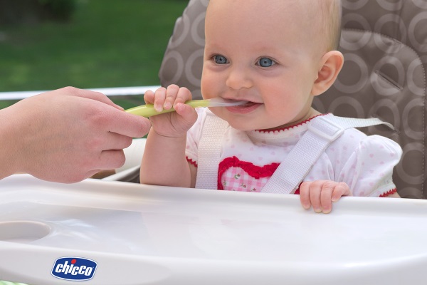 Chicco Cucchiaio Morbido in Silicone Rosso 6M - Delicato per le Gengive, Ergonomico e Facile da Usare