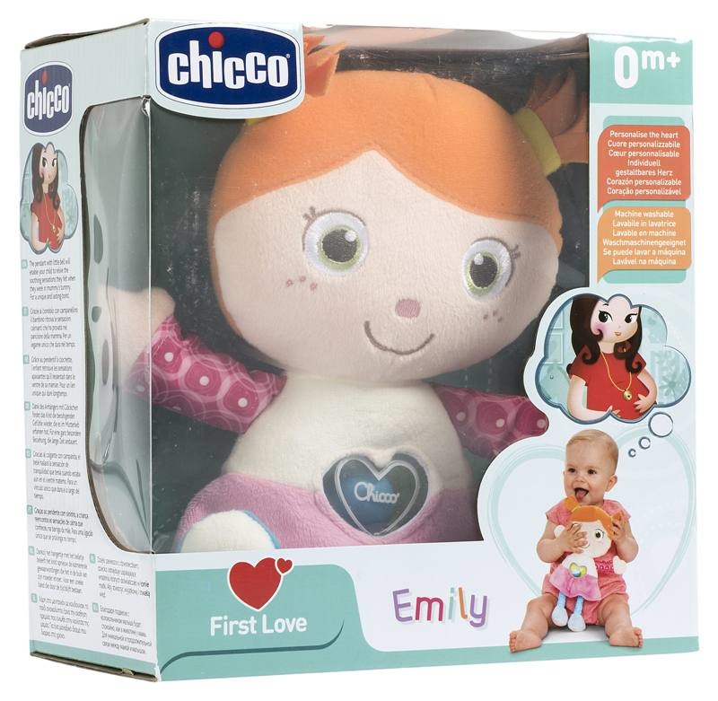 Chicco First Love Emily - Prima Bambola Morbida e Lavabile in Lavatrice, Età 0