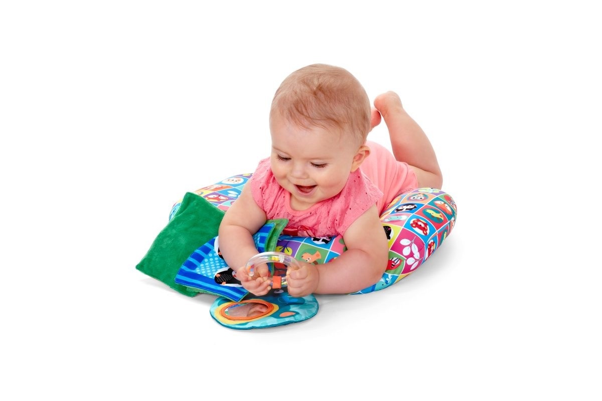 Chicco - Cuscino Morbido Animal Tummy Time per Giocare a Pancia in Giù, Ergonomico, Rafforza i Muscoli, con 3 Giochi Staccabili, 2-9 Mesi