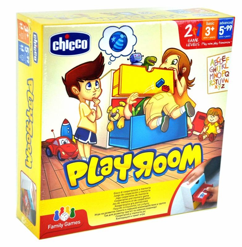 Chicco Playroom - Gioco di Società per Bambini dai 3 Anni, Gioco di Memoria Collaborativo con Livelli Base e Avanzato