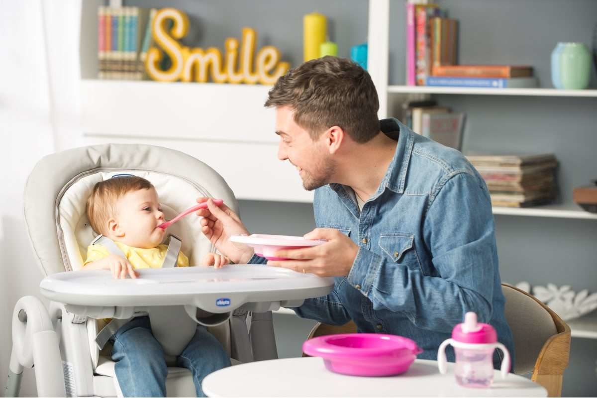 Chicco Set Pappa 6 Mesi Azzurro - Completo di Training Cup, Cucchiaio, Piatto Pappacaldo e Ciotola