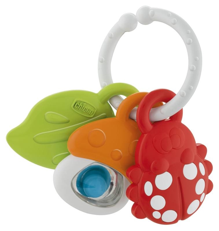 Chicco Baby Senses Trillino Amici della Natura - Sonaglio per Bambini da 3 a 18 Mesi con Effetti Ottici e Colori Contrastanti