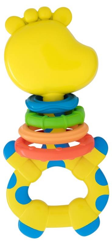 Chicco Trillino Giraffa Cerchiolina - Sonaglio Giallo per Bambini da 3 a 18 Mesi con Stimolazione Tattile