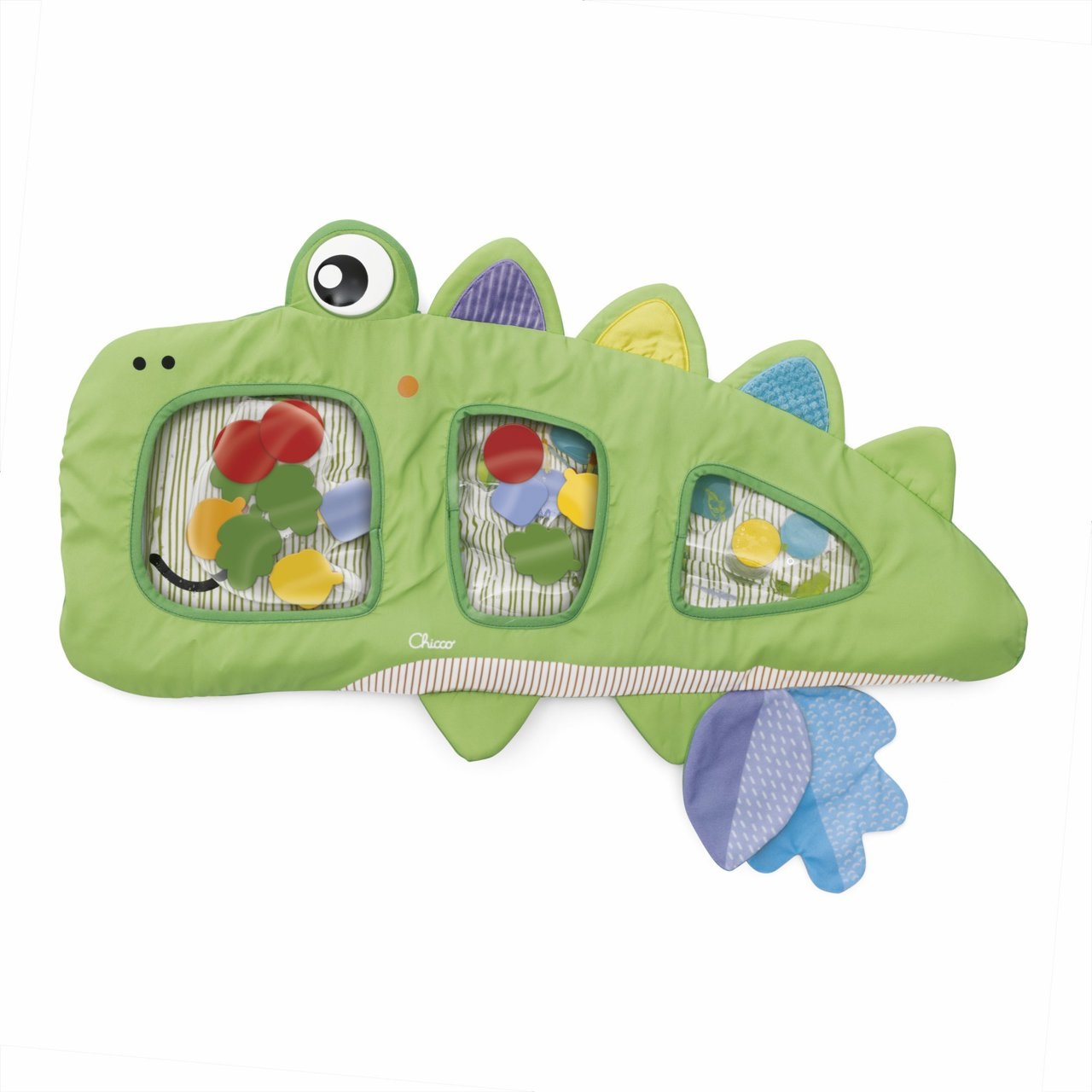 Chicco Coccodrillo - Tappetino ad Acqua Sensoriale Morbido per Bambini 6-36 Mesi con Stimoli Tattili e 18 Elementi