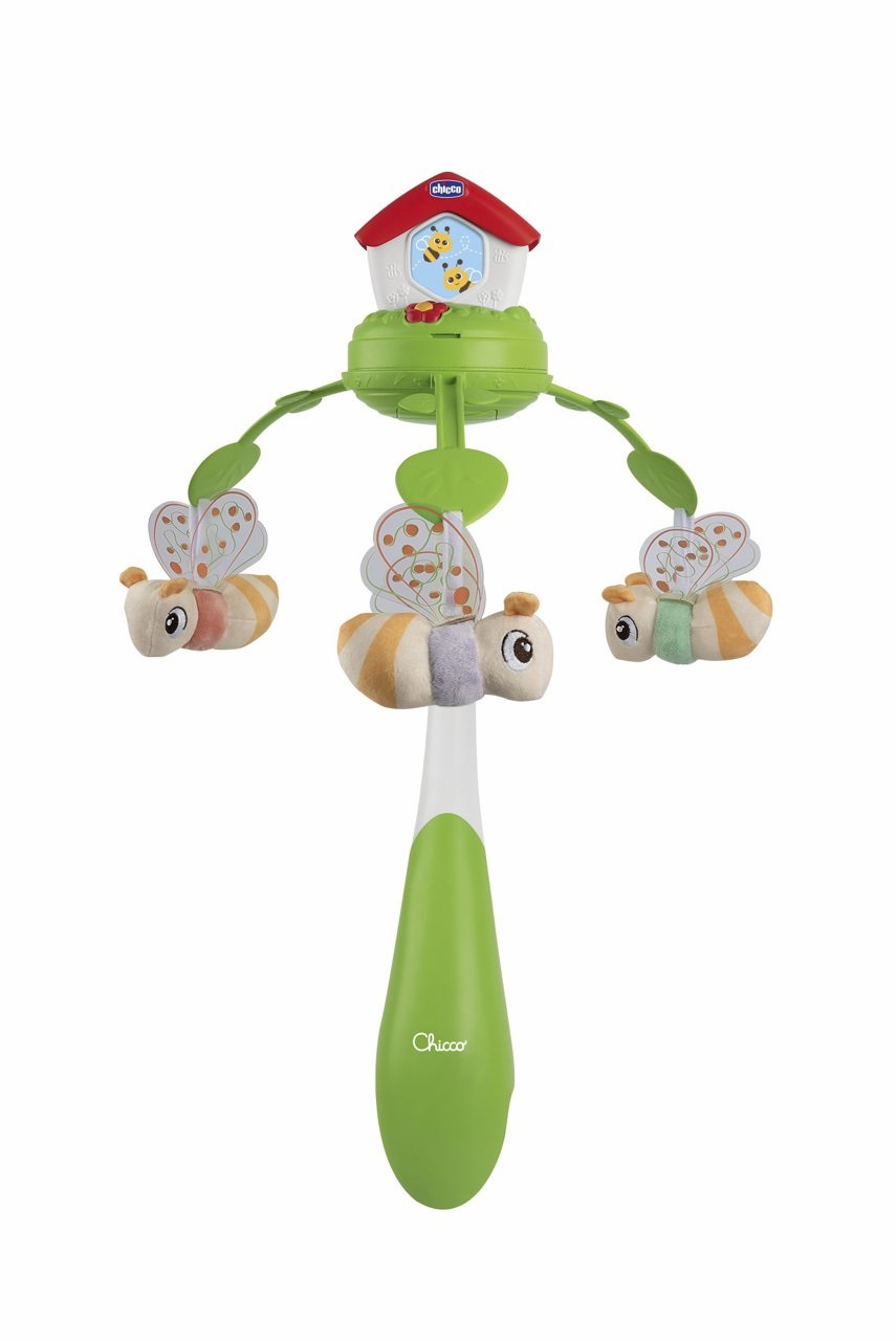Chicco Giostrina Casina delle Api 3 in 1 con Proiezioni, Luci e Musica Rilassante