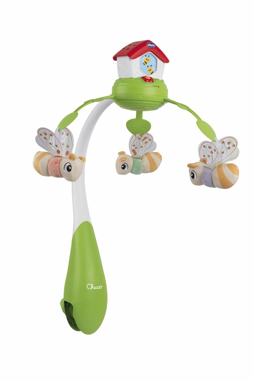 Chicco Giostrina Casina delle Api 3 in 1 con Proiezioni, Luci e Musica Rilassante