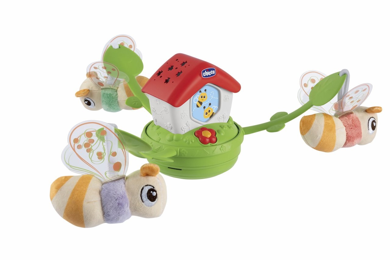 Chicco Giostrina Casina delle Api 3 in 1 con Proiezioni, Luci e Musica Rilassante