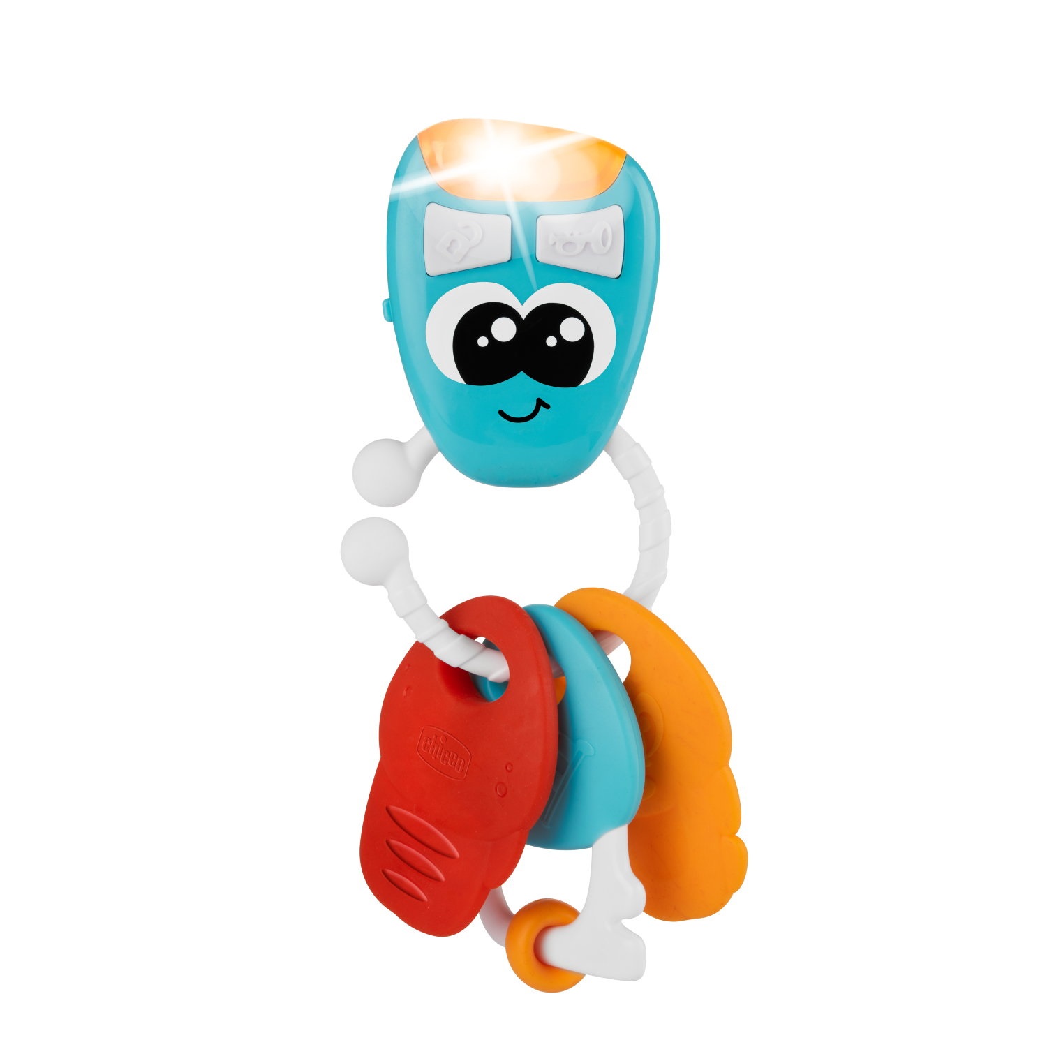 Chicco Gioco Chiavi Elettroniche - Giocattolo Bilingue per Bambini 6-36 Mesi con Luce Lampeggiante e Chiavi Staccabili