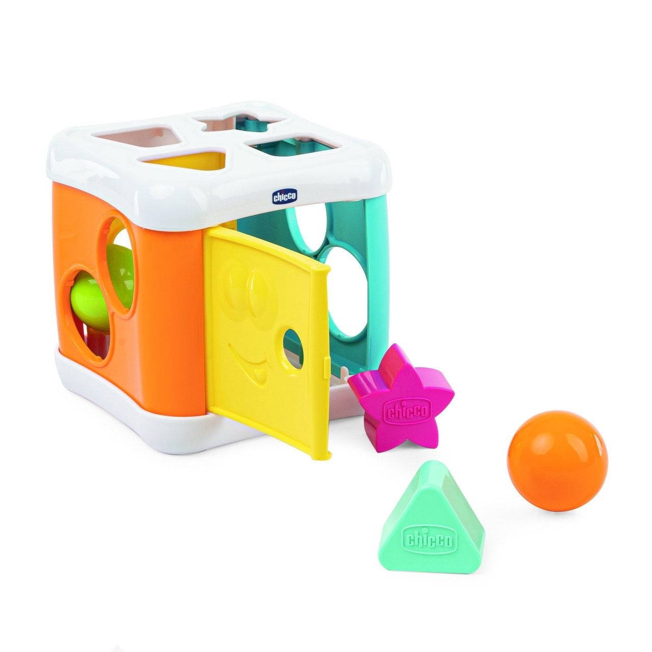 Chicco Cubo Incastra & Martella 2 in 1 - Gioco educativo per bambini 10-36 mesi con martello e forme geometriche
