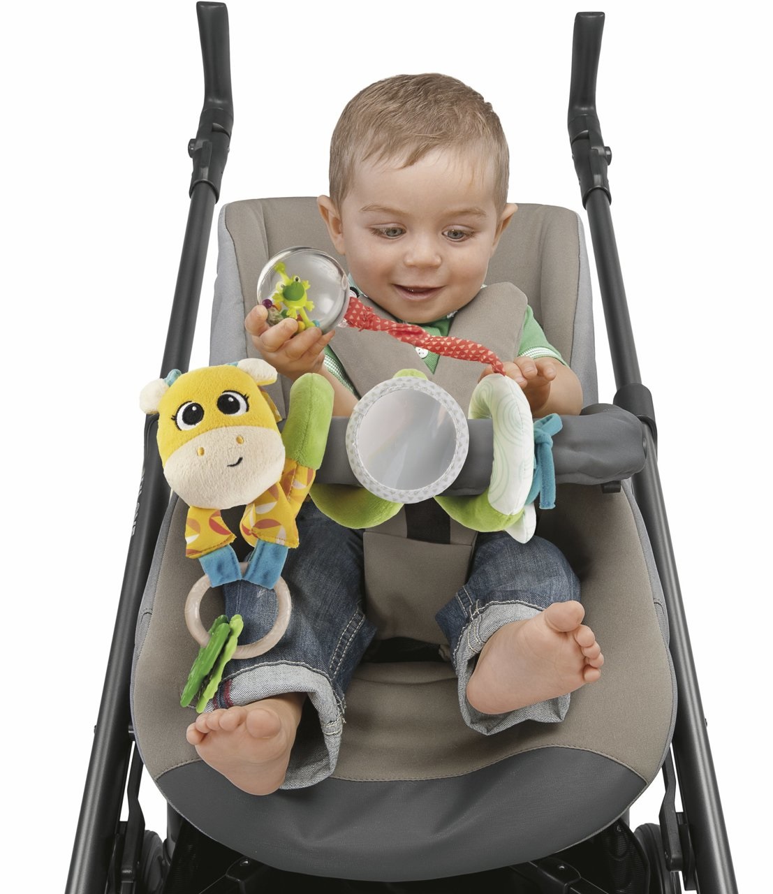 Chicco Fune Passeggio Mrs Giraffa - Giocattolo Colorato in Tessuto e Plastica per Bambini da 6 Mesi con Attività Manuali