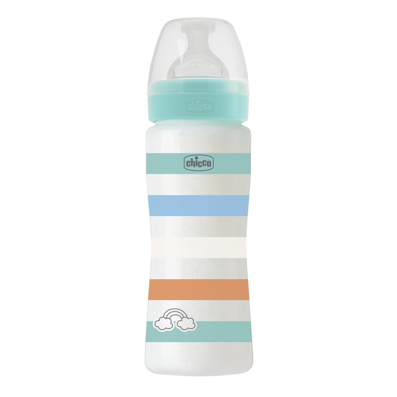 Chicco Biberon Benessere 330 ml con Tettarella Physio in Silicone, Flusso Veloce, Anticolica, Plastica