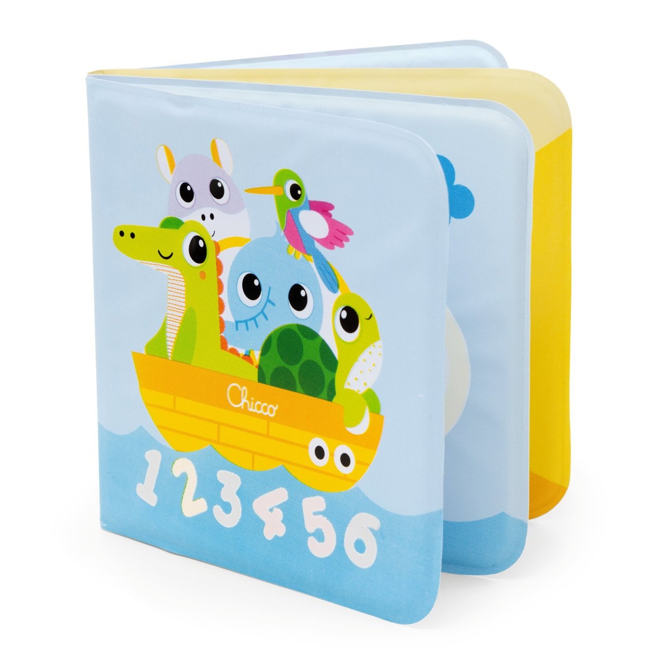 Chicco Baby Sense&Focus 123 Libro Bagno - Gioco Educativo per Bambini 6-36 Mesi, Illustrazioni Colorate che si Colorano con l'Acqua