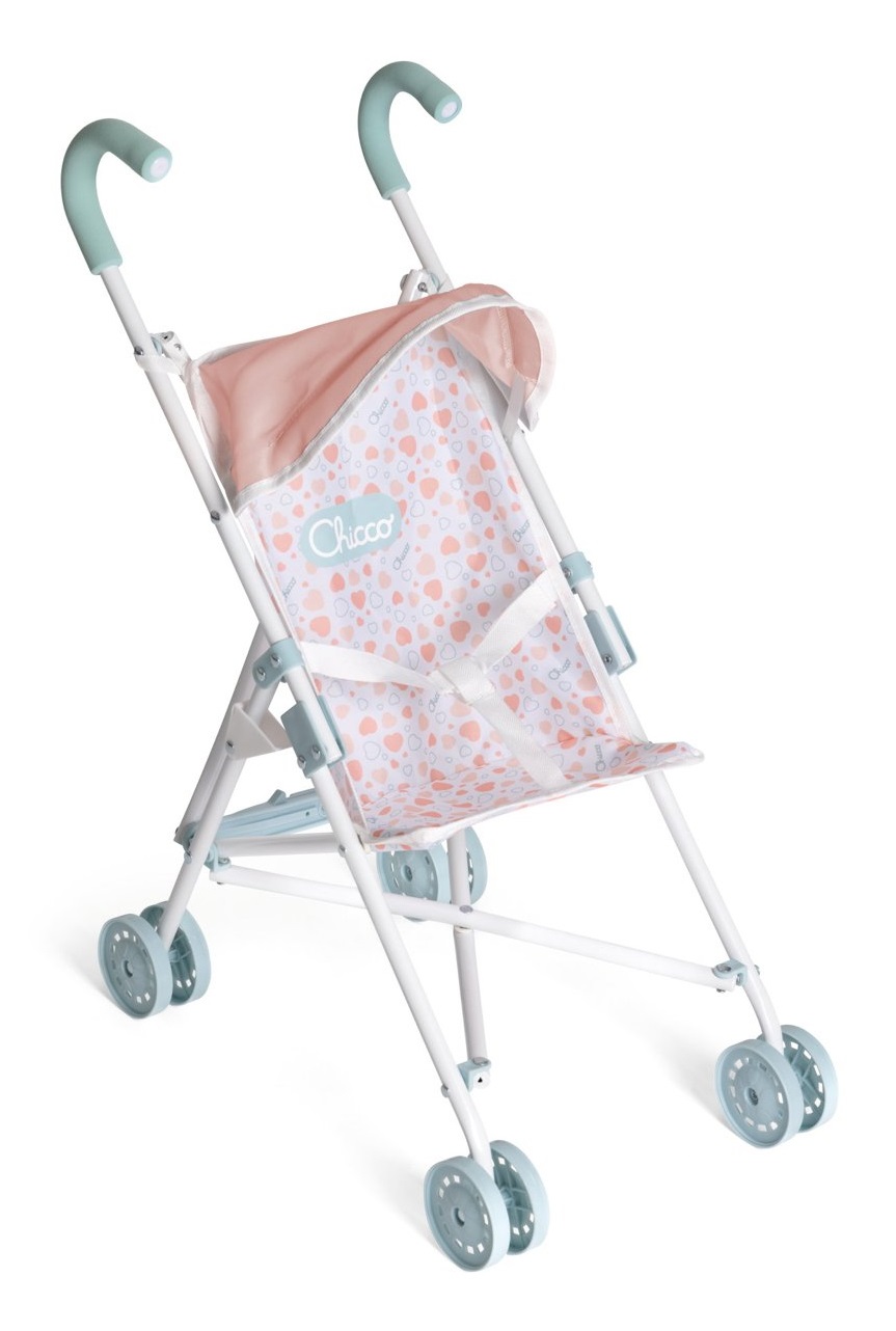 Chicco Passeggino per Bambole My First Doll - Gioco di Ruolo per Bambini a Partire dai 3 Anni, Leggero e Facile da Piegare, Con 4 Ruote e Cappottina Ripiegabile