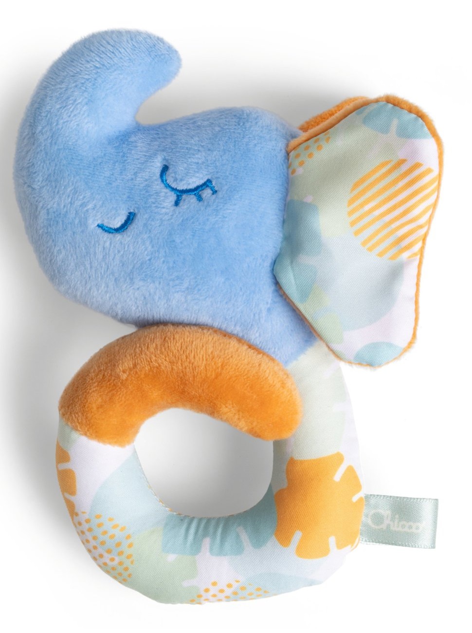 Chicco Trillino Soft Elefante Eco - Sonaglio in Tessuto Riciclato per Bambini 3-24 Mesi