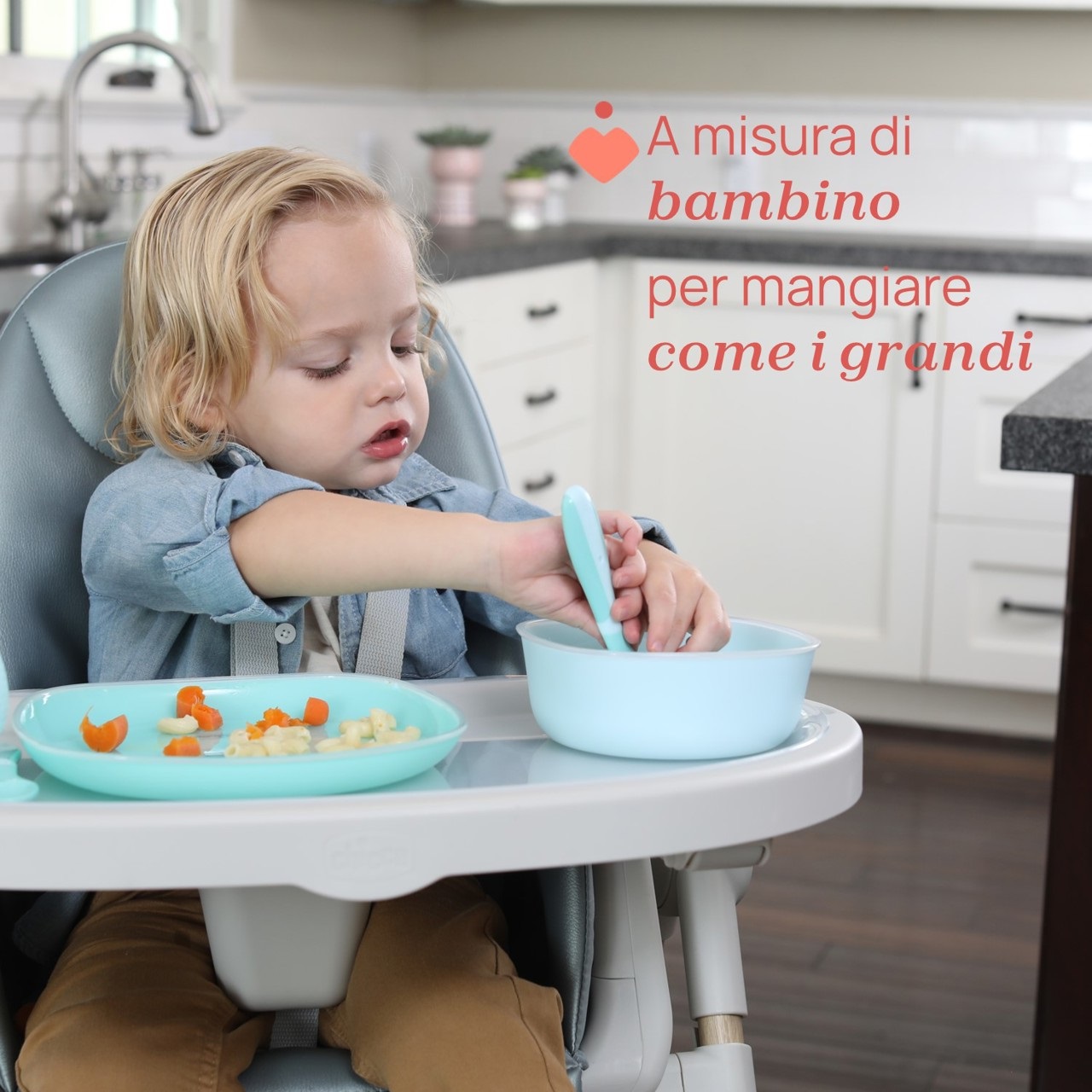 Chicco Posatine Inox 18M Rosa - Set di Posate per Bambini in Acciaio Inossidabile, Forchetta e Cucchiaio, Facili da Impugnare, 2 Pezzi