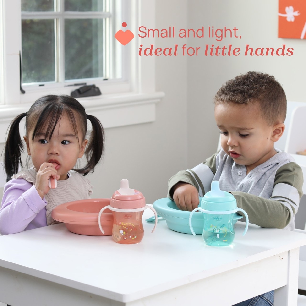 Chicco Posatine Inox 18M Azzurro - Set di Posate per Bambini in Acciaio Inossidabile, Forchetta e Cucchiaio Facili da Impugnare