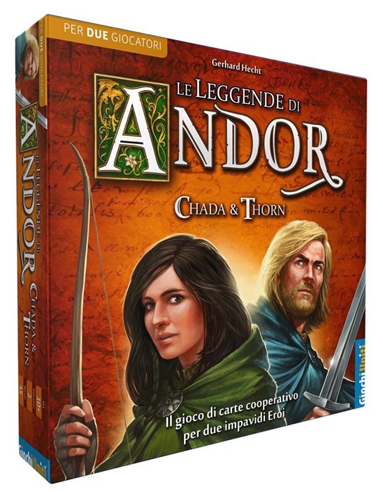 Giochi Uniti - Le Leggende di Andor: Chada & Thorn, Gioco di carte, Edizione italiana, Espansione giocabile in due